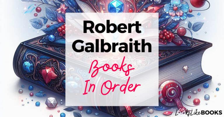 multicolor antique book with robert galbraith books in order on top